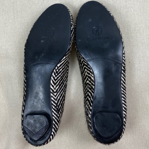 Cole Haan Calf Hair Zebra Print Ballet Flats 10B - Picture 12 of 16